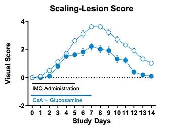 Figure 1. IMQ-induced skin psoriasis and inflammation in mice - Scaling-Lesion Score
