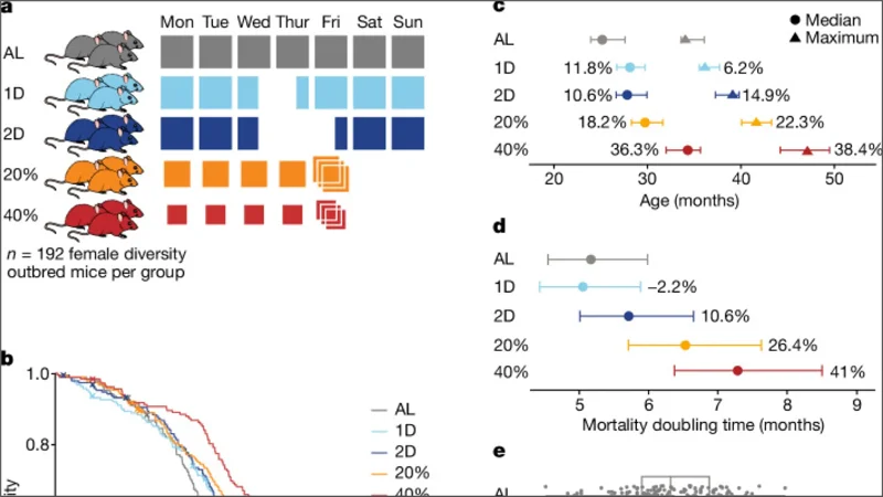Dietary restriction impacts health and lifespan of genetically diverse mice